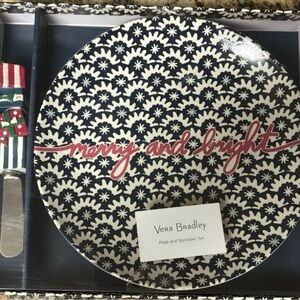 Vera Bradley Festive Black and White Plate Set